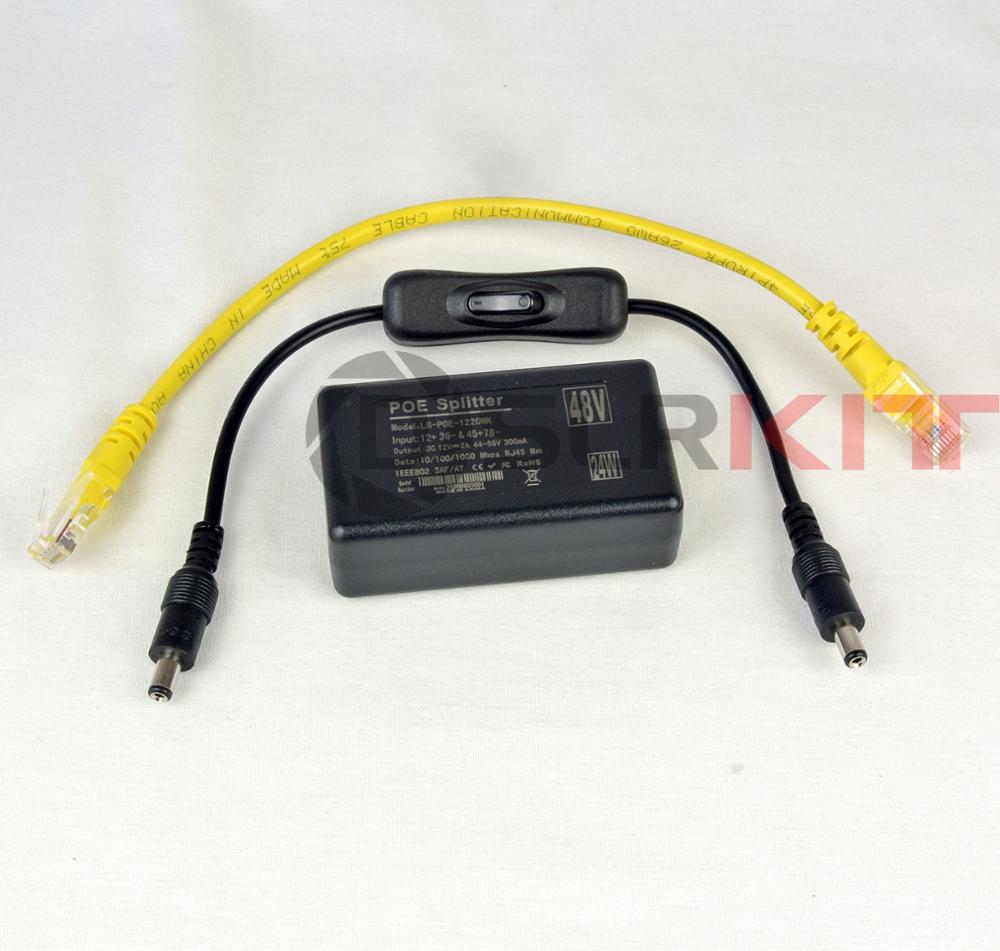 Active Poe Splitter Gigabit 12V 2A - DSLRKIT Gigabit 12V2A активный сплиттер PoE