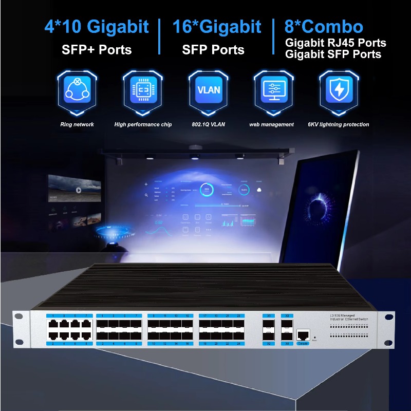 Промышленный управляемый Ether – обзор и цена Sfp+ 10G Managed Switch 8 Port