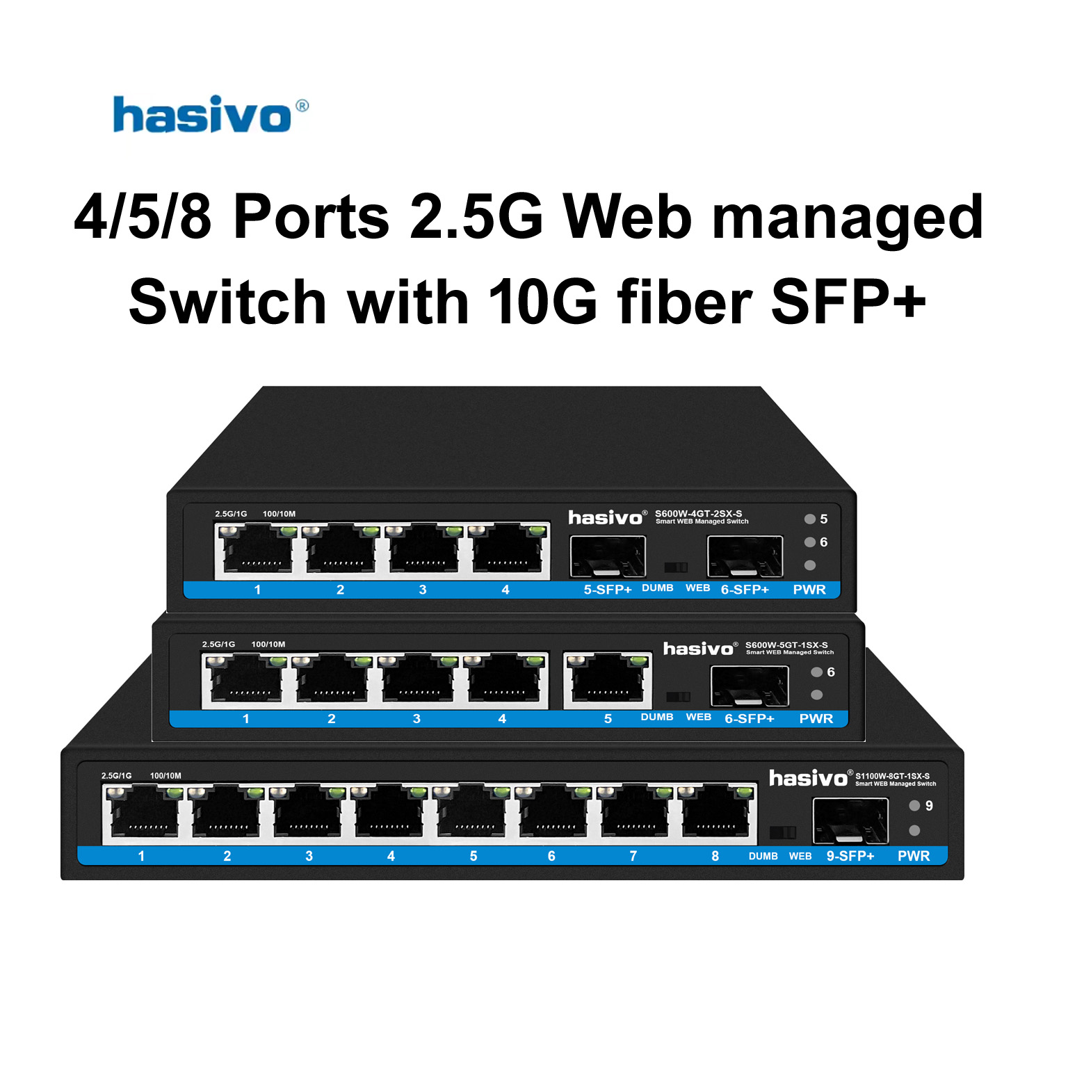 Сетевой коммутатор Hasivo 2.5G – обзор и цена Sfp+ 10G Managed Switch 8 Port