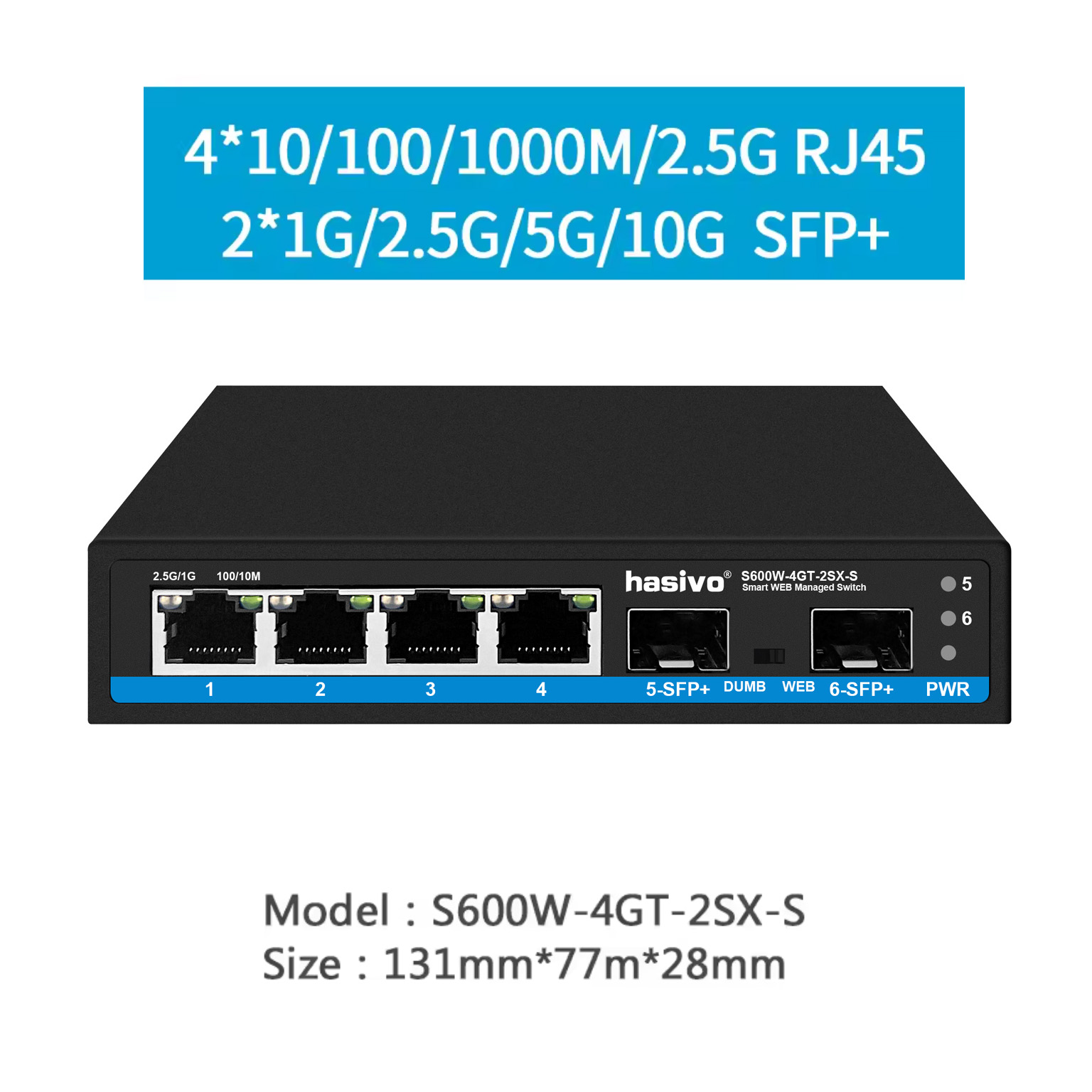 Сетевой коммутатор Hasivo 2.5G – обзор и цена Sfp+ 10G Managed Switch 8 Port