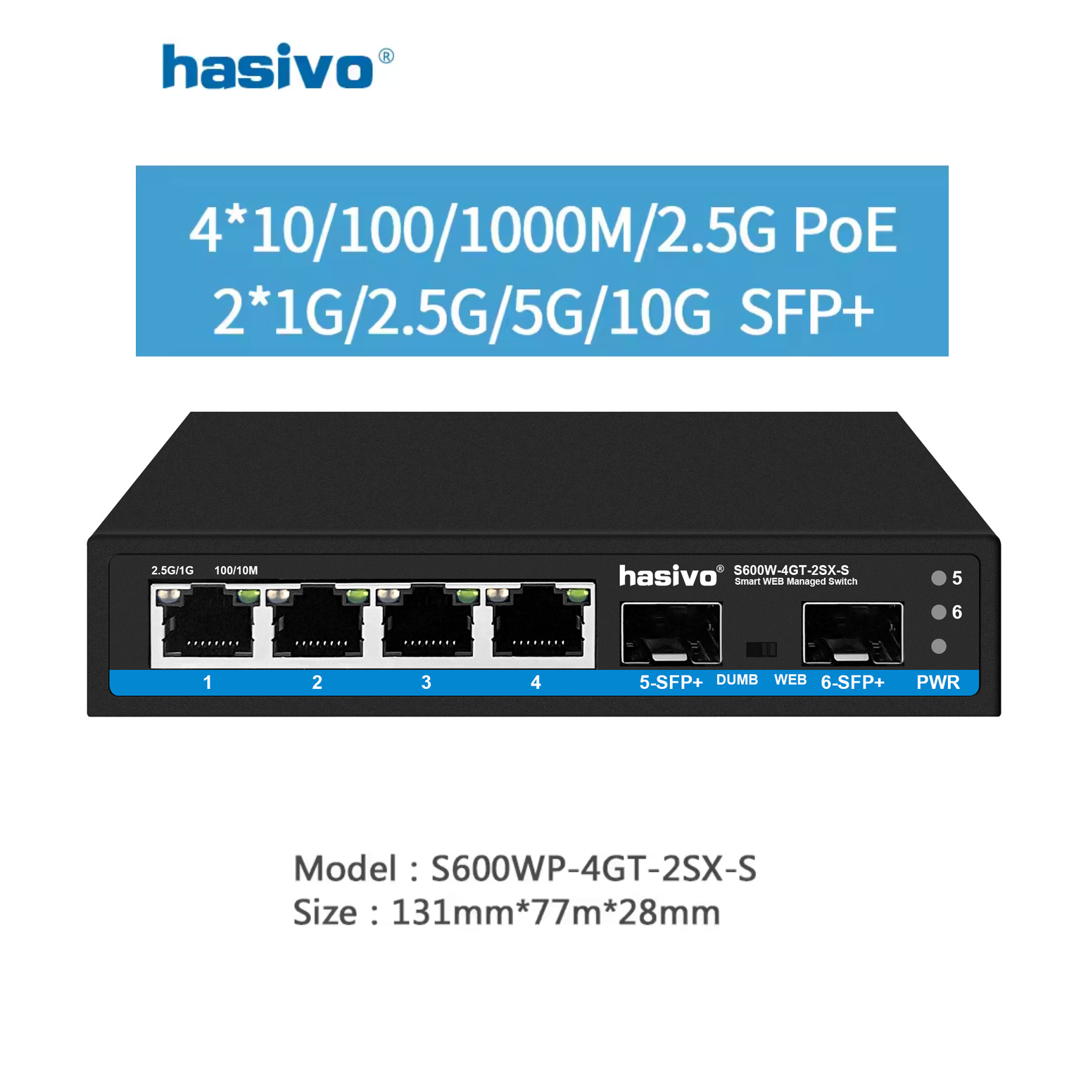 Сетевой коммутатор Hasivo 2.5G – обзор и цена Sfp+ 10G Managed Switch 8 Port