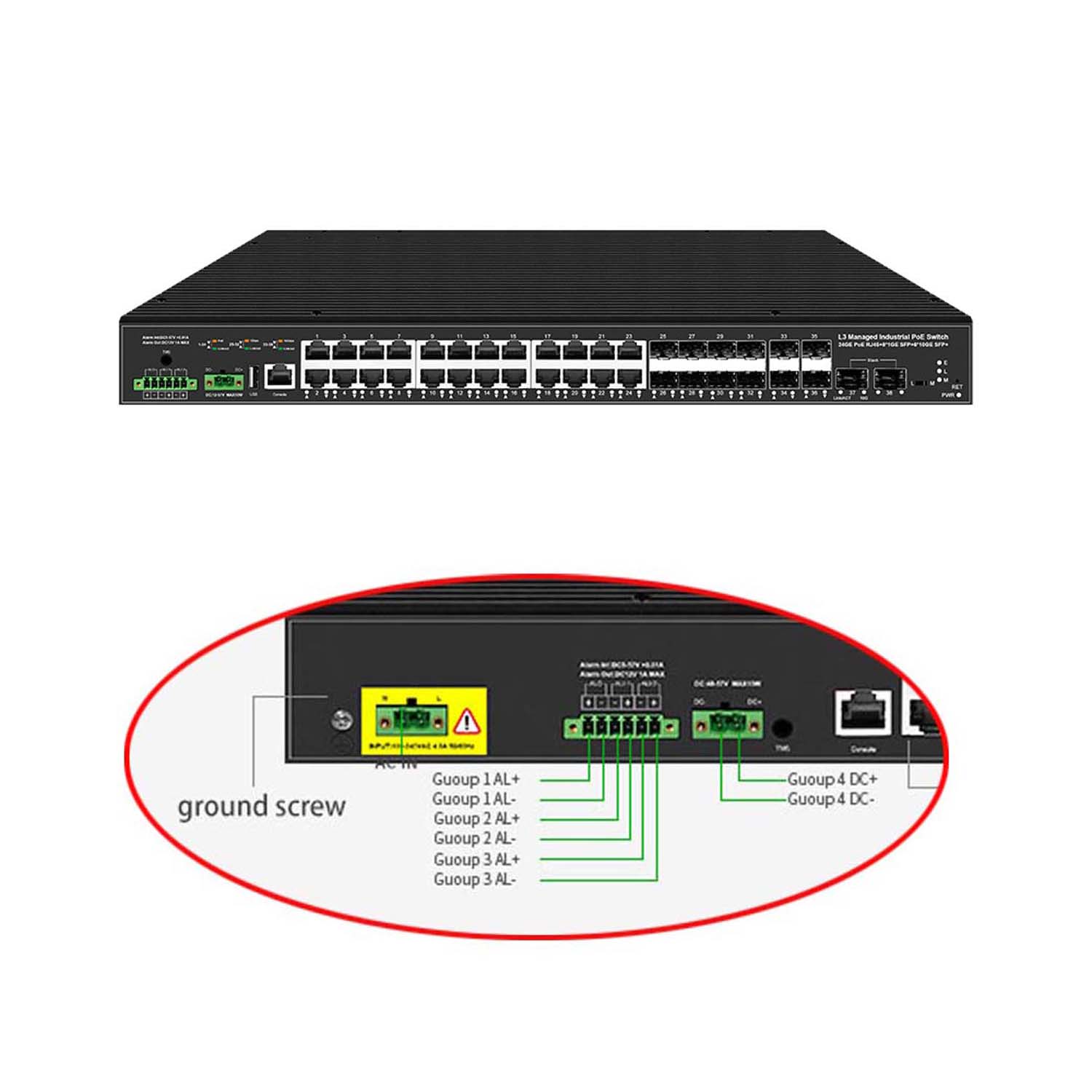 Объемная канавка 10G, 38 порто – обзор и цена Sfp+ 10G Managed Switch 8 Port