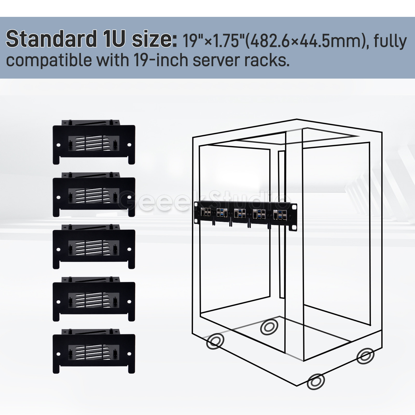 Крепление в стойку 1U для Rasp – обзор и цена Deskpi Super6C