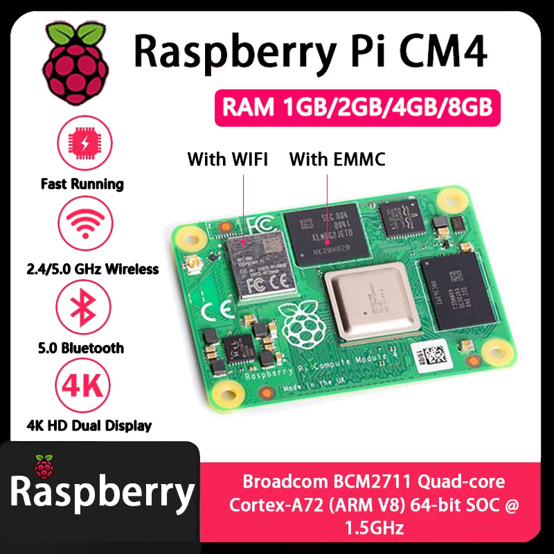 Raspberry Pi CM4 1 ГБ/2 ГБ/4 Г – обзор и цена Raspberry Pi Cm4 8Gb Ram 32Gb Emmc Wifi